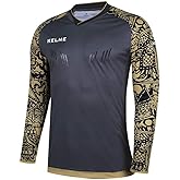KELME Kids Padded Goalie Shirt,Youth Goalkeeper Jersey,Long Sleeve Soccer Football Training Uniform