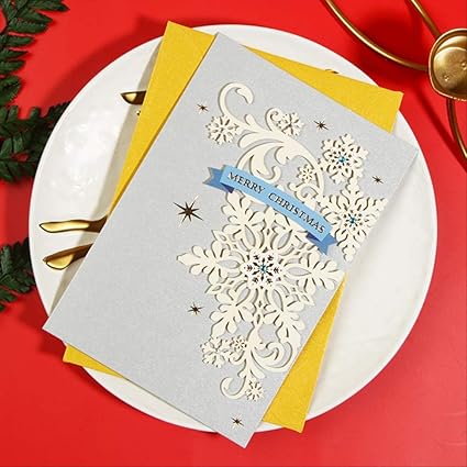 Biglietto Di Natale 3d.10pz Regalo Di Natale Biglietto Di Auguri Fatto A Mano 3d Biglietto Di Benedizione Per Festivita Biglietto Di Ringraziamento Biglietto Fai Da Te In Bianco Con Busta O Amazon It Cancelleria E Prodotti Per Ufficio