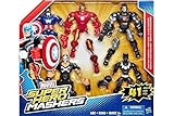 Marvel Super Hero Mashers with Captain America, Iron Man, Black Panther, Marvel's War Machine,and Marvel's Crossbones.