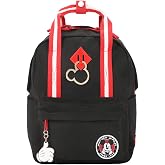 Disney Mickey Mouse Logo Cotton Canvas Women's Black Mini Backpack