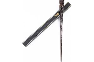 Handicraftviet Hand Carved Owl Wooden Magic Wand, Wizard Wands 15' for Adult and Child Great Gift for Halloween, Christmas and Birthday Party (Owl Wand)