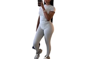 YETOWA Women Casual Workout Sets 3 Pieces Lounge Wear Yoga Outfits Short Sleeve Ribbed Top Elastic High Waist Leggings