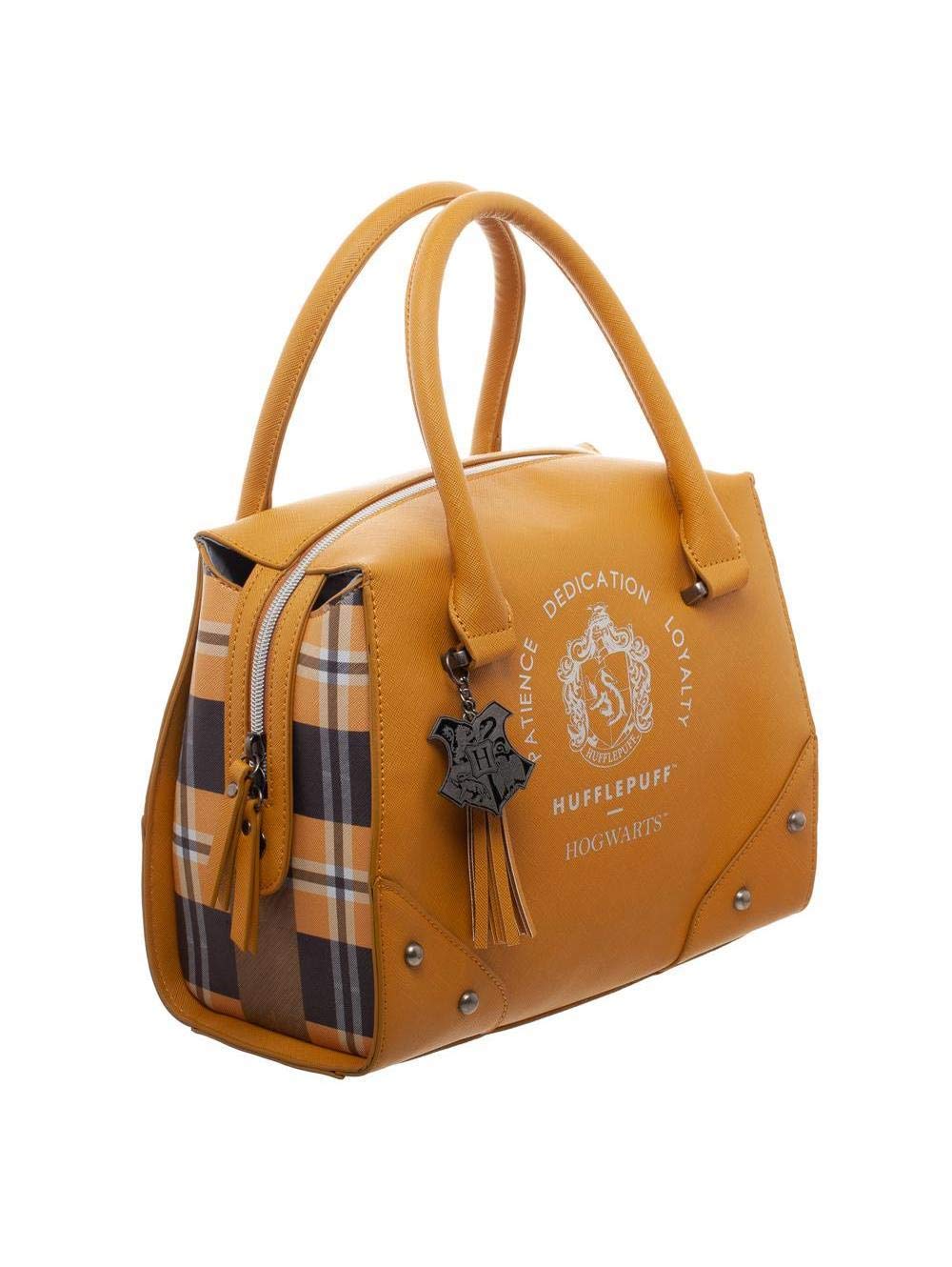 Harry Potter Hufflepuff Luxury Plaid Top Handbag