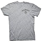Jack Daniels Men's Daniel's Grey Whiskey Short Sleeve T-Shirt Grey X-Large