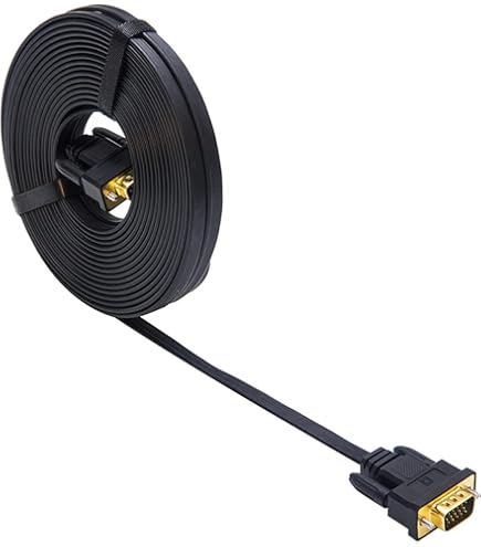 Monoprice Cabo De Monitor Ultra Fino SVGA Super VGA 30/32AWG M/M De 7,6 M Com Ferrites (conector Banhado A Ouro