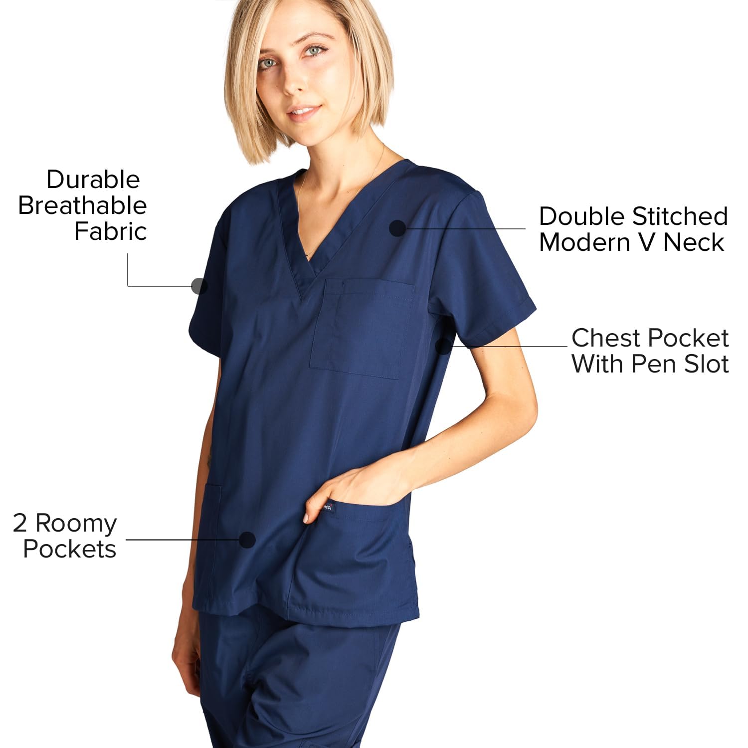 Dagacci Medical Uniform Dagacci Scrubs Medical Uniform Women and Man Scrubs Set Medical Scrubs Top and Pants