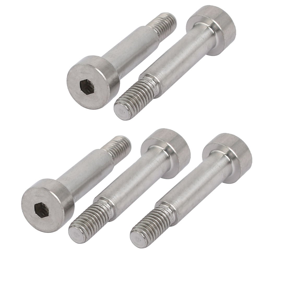 Sourcingmap 5pcs 304 Stainless Steel Hex Socket Shoulder Bolt 6mm Shoulder Dia 20mm Shoulder Length M5 Thread