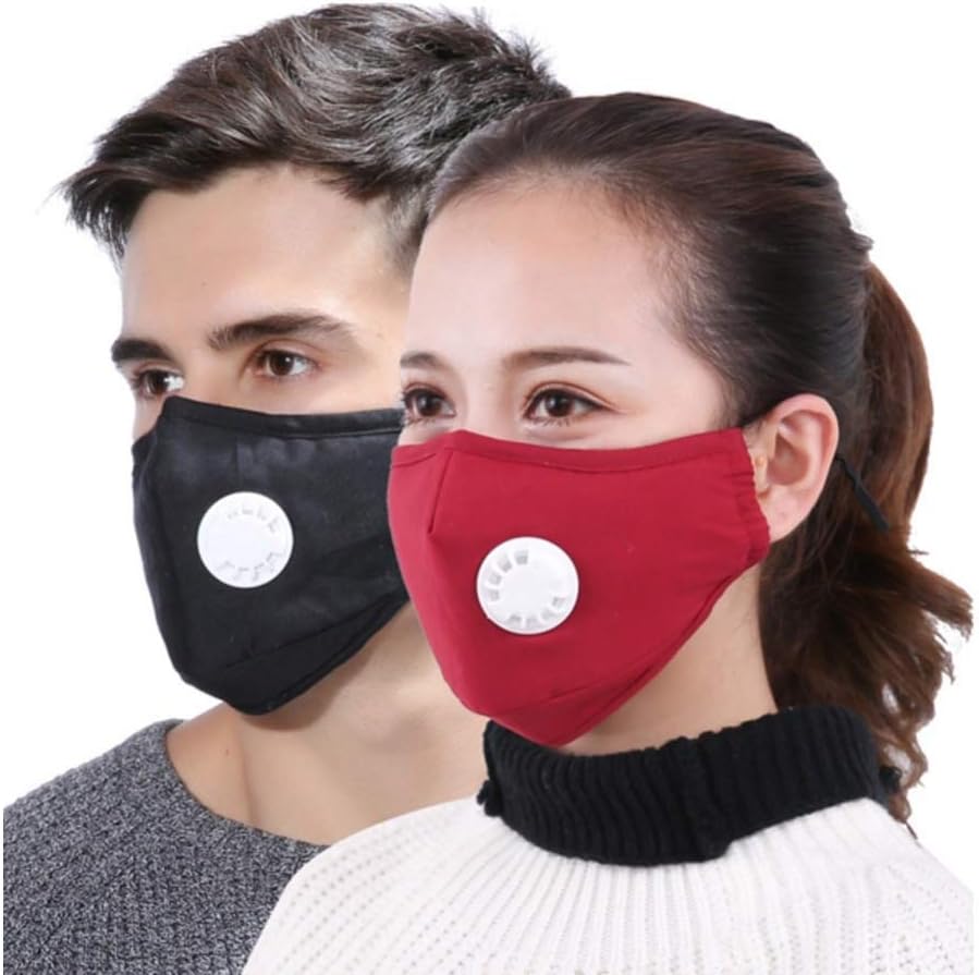 Gurbik Carbon Washable Reusable PM2.5 Anti Pollution Dust Face Mask (Set of 2)
