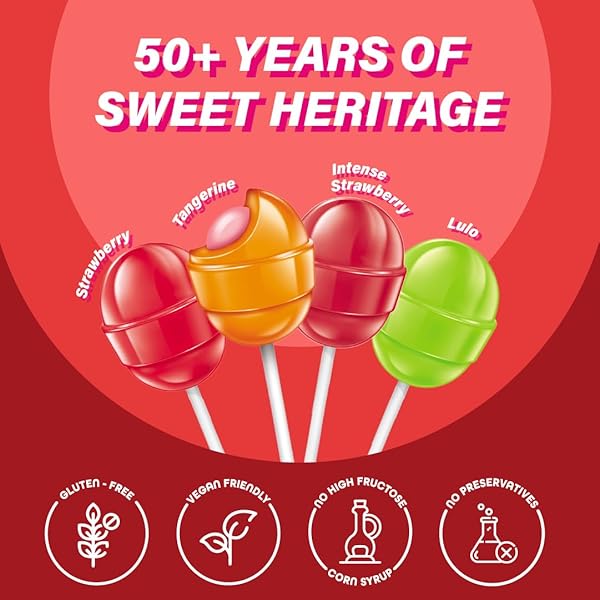 COLOMBINA BON BON BUM ASSORTED LOLLIPOPS FRUIT HARD CANDY, INDIVIDUALLY WRAPPED SWEET FRUIT POPS, 48 COUNT (PACK OF 1)