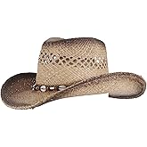 Straw Cowboy Cowgirl Hats for Women Mens Summer Beach Sun Hat