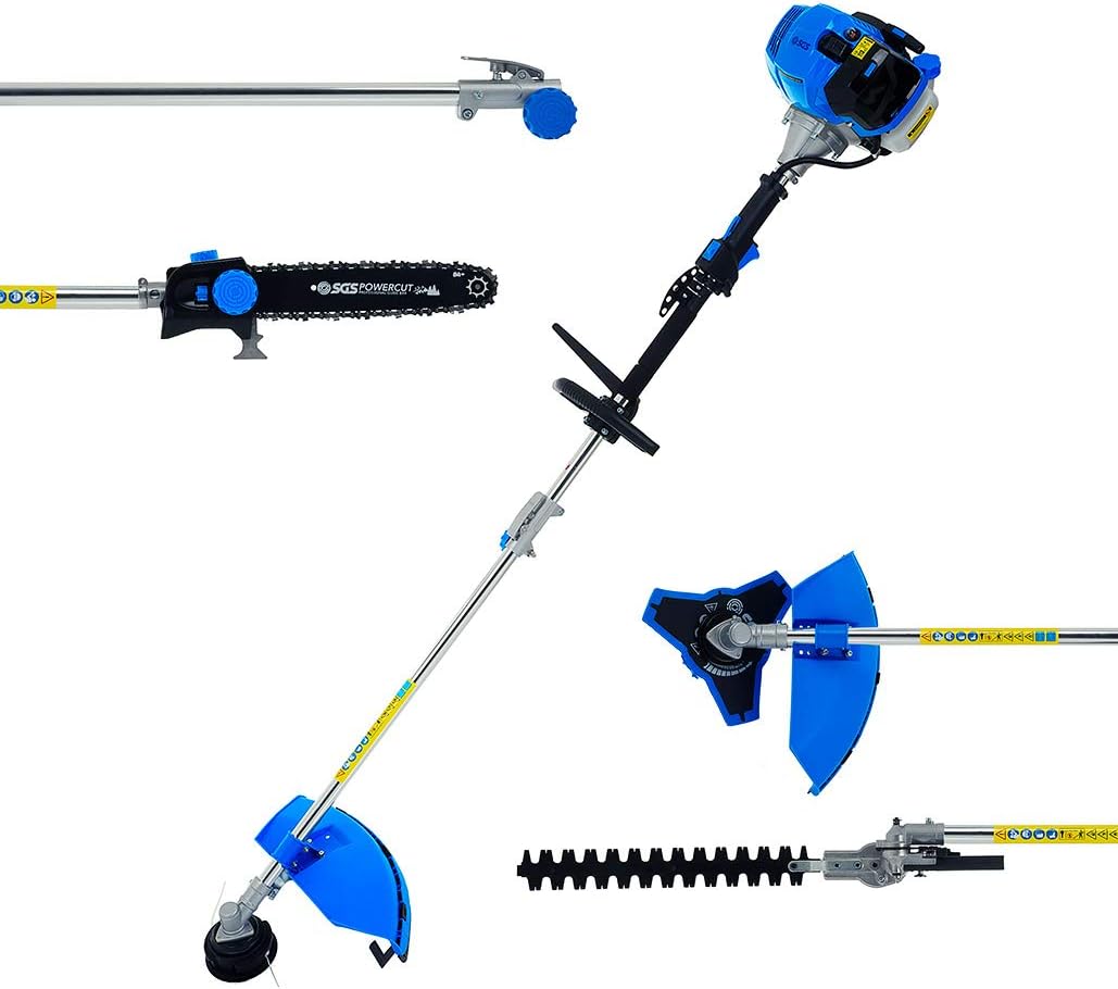 SGS 52cc 5in1 Multi Tool Garden Set Chainsaw Trimmer Strimmer Brush