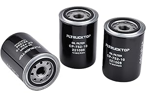 FLTRUCKTOP 3 PCS CP-752-10 Hydraulic Oil Filter，10 Micron Return Line Filter housing, 20 GPM High Flow, 200 PSI Max Pressure,