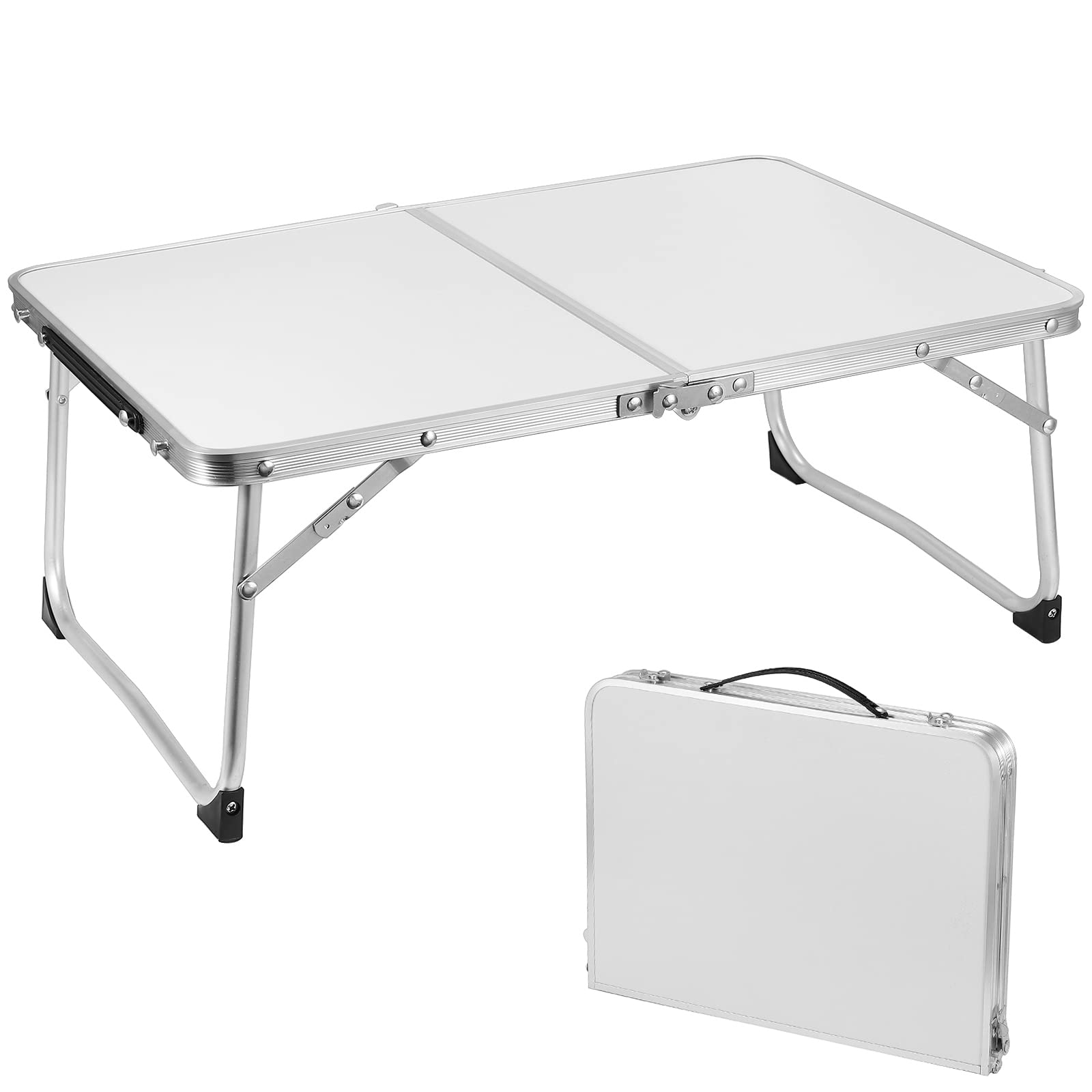 Anbte Small Camping Folding Table Portable 60 * 40 * 25cm(2ft) Picnic Tables Aluminum Alloy Camp Table Lightweight Small Foldable Table for Outdoor Indoor, Camping, Picnic, Cooking, Beach