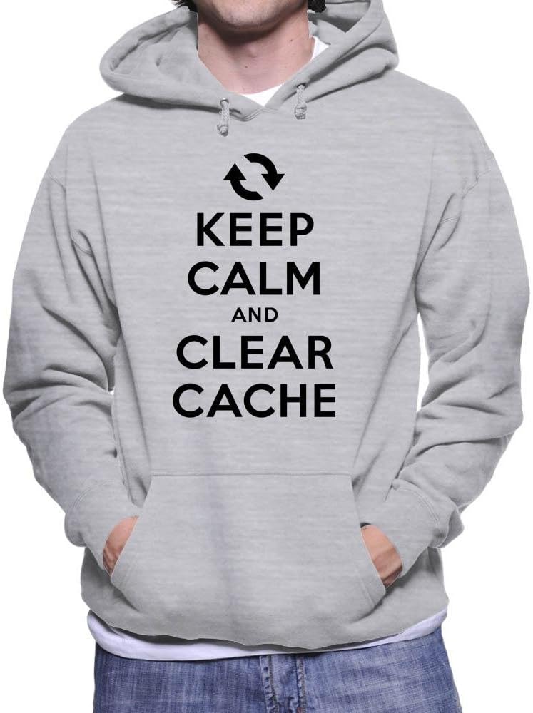 TeeDemon Keep Calm and Clear Cache - Internet History - Internet Humour - Mens Hoodies Casual Sweater Gift