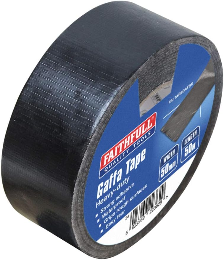 Faithfull Gaffa Tape 50mm x 50m Black
