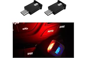 Sylvil 2 PCS USB Type C LED Ambient Light, 8 Colors RGB Dynamic Gradient Brightness Interior Atmosphere Lamp, Mini Adjustable Car Accessories Replace Lighting Parts for Home Laptop