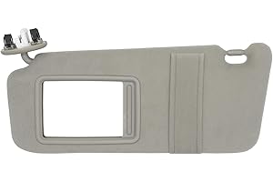 NHILES Left Driver Side Sun Visor Fits for Toyota Camry 2007 2008 2009 2010 2011 Replacement Sun Shade with Light # 74320-33F00-B0 (Gray)