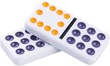 Engelhart Mexican Train Dominoes D12 Set 91 Colorful Dominoes Wooden Box 2-8 view 3