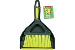 Pine-Sol Mini Dustpan and Brush Set | Nesting Snap-On Design | Portable, Compact Dust Pan and Hand Broom for Cleaning, Green