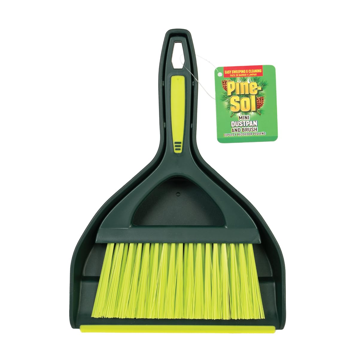 Photo 1 of Pine-Sol Mini Dustpan and Brush Set | Nesting Snap-On Design | Portable, Compact Dust Pan and Hand Broom for Cleaning, Green