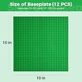 Lekebaby Classic Baseplates 12 Pack 10x10 Green Blue Grey Sand ABS Compatible view 7