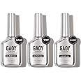GAOY Gel Top Coat, Builder Gel and Base Coat Set, 3 Pcs 16ml Clear Glossy No Wipe Combination for UV Light Cure