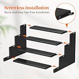 Lifewit 4 Tier Perfume Stand Plastic Organizer 30 cm Black 2 Pcs view 3