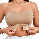 Viwedo Strapless Bras for Women Seamless Bandeau Bra One Piece Wireless Tube Top Bralette