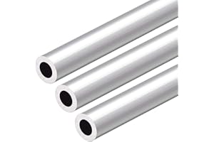 TOP-VIGOR 3Pcs 6063 Aluminum Round Tube, 19mm OD 10mm ID 300mm Length Seamless Aluminum Straight Tubing Pipe Tubing for Industry DIY Projects