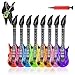 8 Colors Inflatable Guitar 35inch Rock Star Guitar Set, Inflatable Rock 'N Roll Electric Guitar for 80s 90s Themed Party ,Adults Children’s Birthday Party and Wedding Decorations