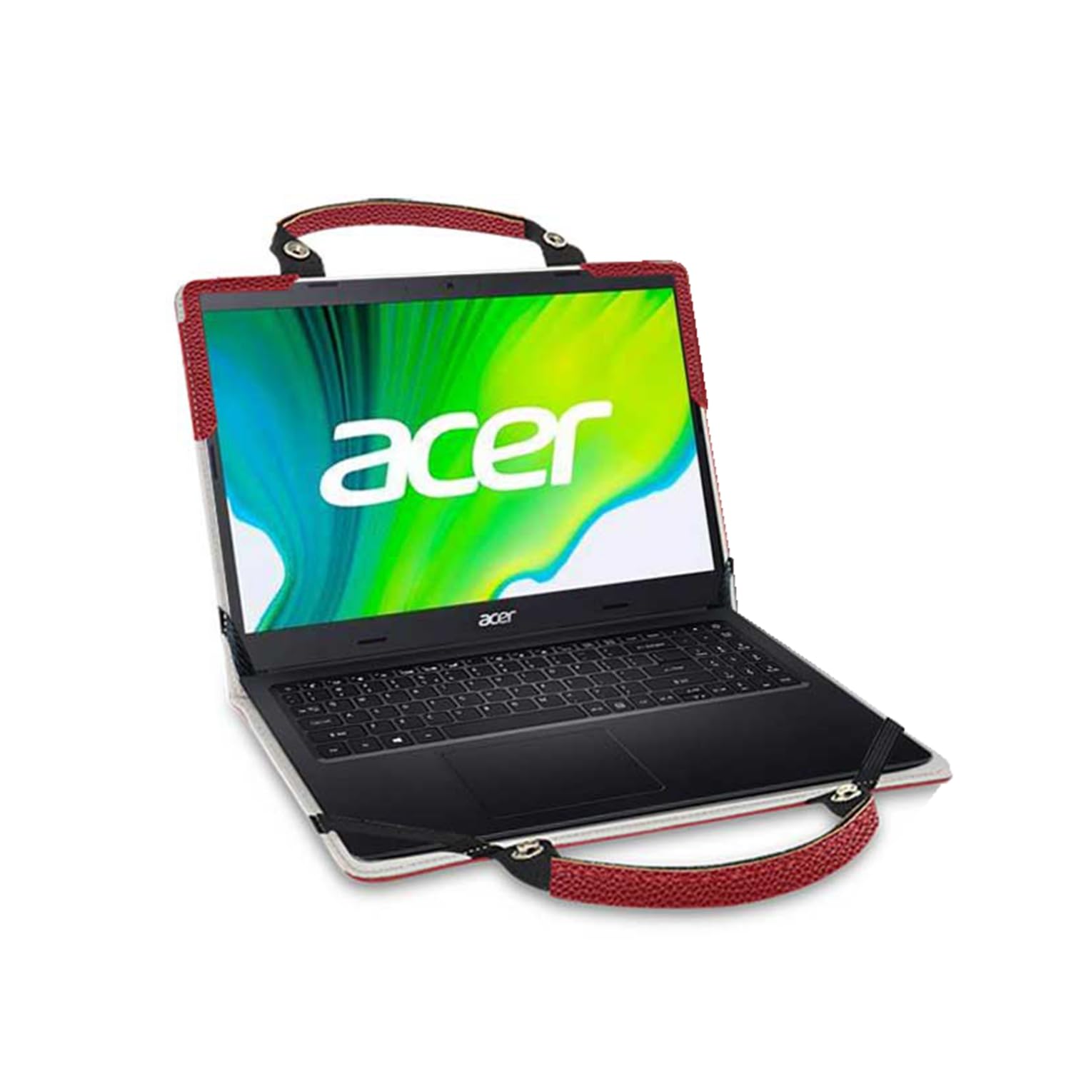 Photo 1 of Laptop Case Cover Sleeve for Acer Aspire 3 AMD 15 A315-43 A315-43-R934/Aspire 3 AMD 15 A315-24P A315-24P-R7VH A315-24PT-R90Z with Portable Bag with Bag Handle,Red