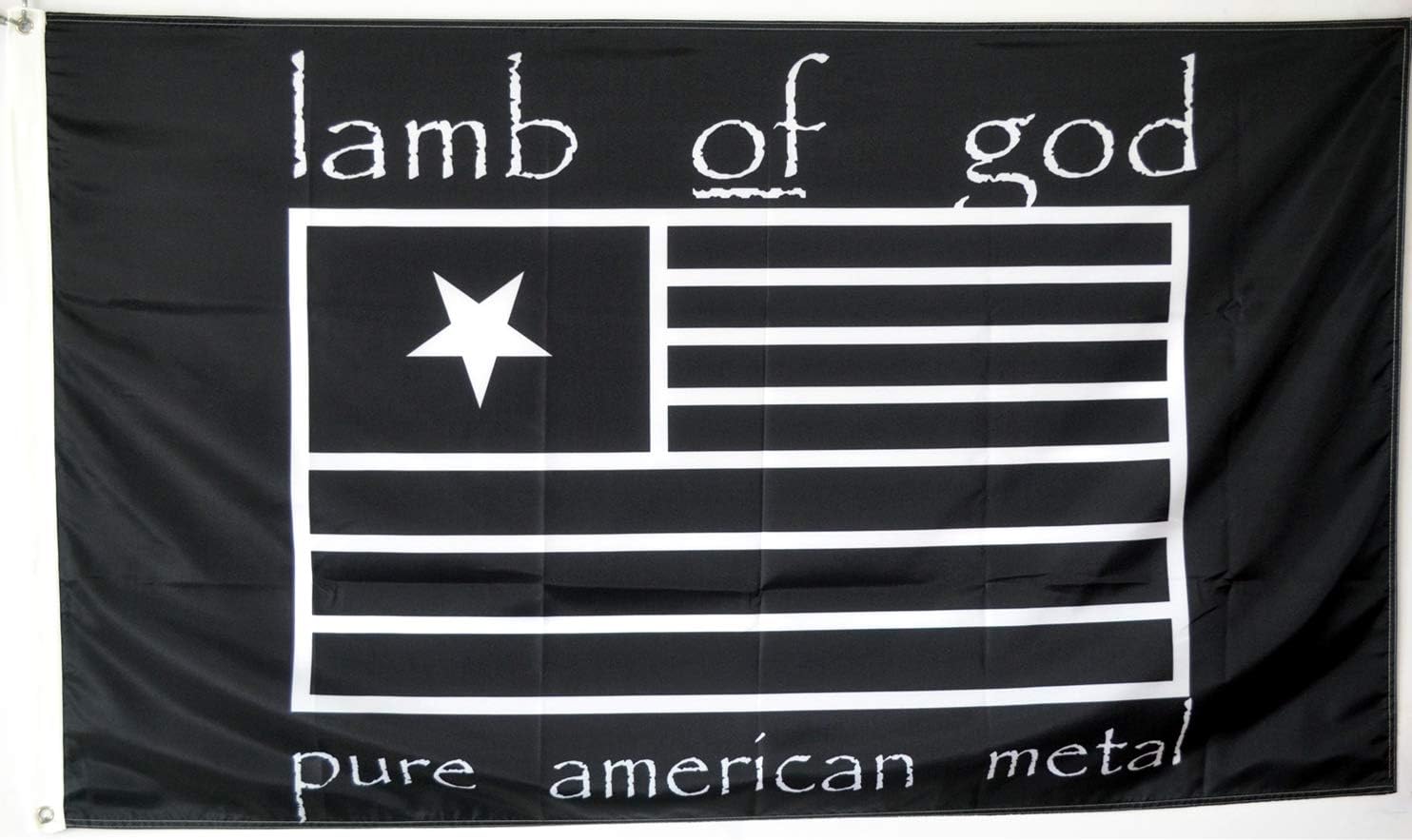 Amazon Com Mountfly Lamb Of God Pure American Metal Flag Banner 3x5feet Man Cave Decor Garden Outdoor