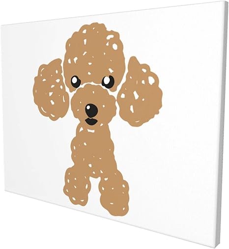 Amazon 可愛いトイプードル インテリア キャンバス 絵画 家の壁 装飾画 壁飾り 壁ポスター パネル インテリア 装飾 ソファの背景絵画 12 X 16 気分転換 癒し ウォールステッカー オンライン通販