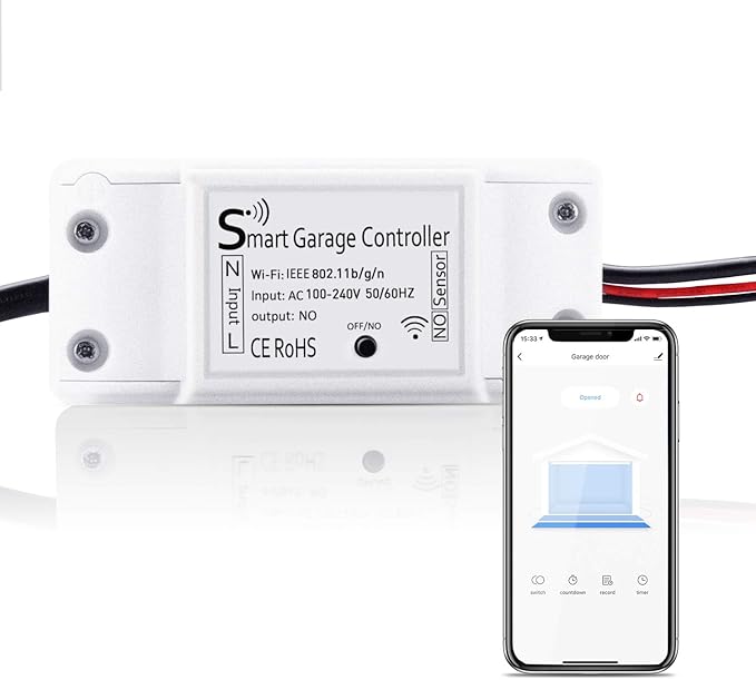 Abridor de Puerta Garaje Inteligente Wifi, Maxcio Garaje Interruptor