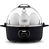 Dash Express Electric Egg Cooker, 7 Egg Capacity for Hard Boiled, Poached, Scrambled, or Omelets with Cord Storage, Auto Shut