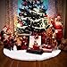Aytai Christmas Tree Skirt 48 Inch White Faux Fur Christmas Tree Skirt Luxury Tree Skirts for Holiday Christmas Decorations