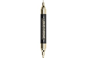 ZEYAR Liquid Gold Chrome Paint Marker, DIY Shiny Gold Marker Pen for any surface, Golden Metallic High-gloss display, Dual tips: Extra Fine and Medium Point (0.7mm & 2mm Sized Tips) (1)