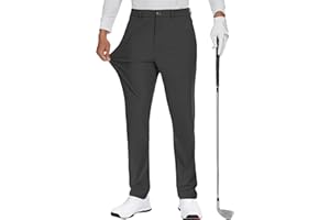 JWM Men's Golf Dress Pant Stretch - 30"/32"/34" Work Business Casual Comfy Trousers Slacks Quick Dry Lightweight 5 Pockets
