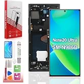 Suprescreen OLED Screen Replacement for Samsung Galaxy Note20 Ultra 5G | OLED,with Frame,with Tool Kits,120Hz,Supports Fingerprint,digitizer touch,Black,for SM-N986B,SM-N986B/DS,SM-N986U