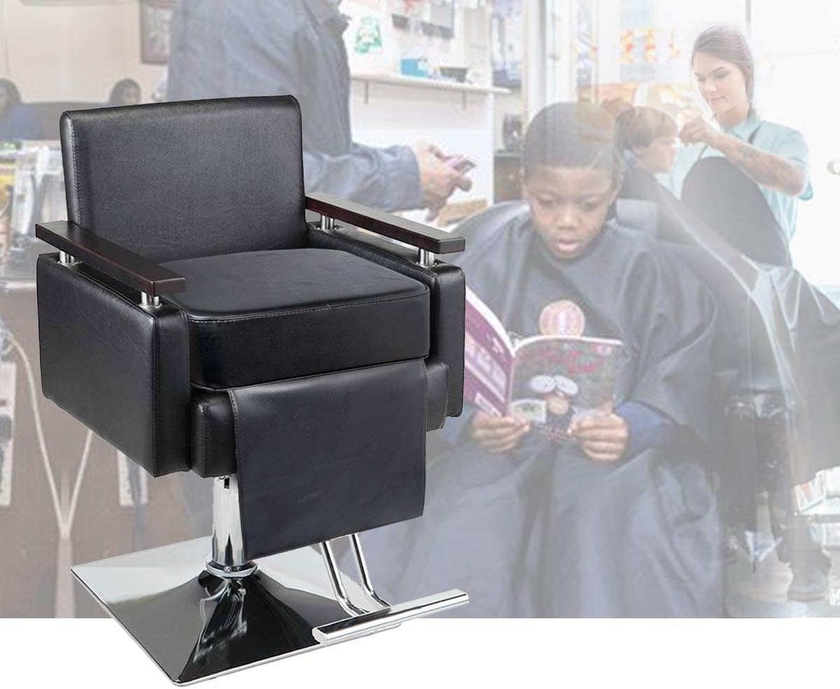 Salon Booster Seat Cushion for Child Hair Cutting, Cushion for Styling Chair, Barber Beauty Salon Spa Equipment Black: Kitchen & Dining