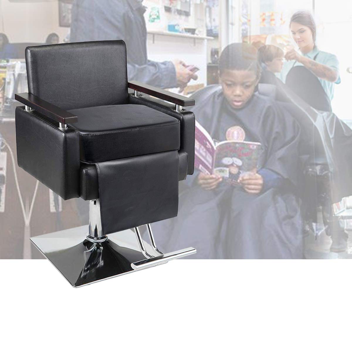 Salon Booster Seat Cushion for Child Hair Cutting, Cushion for Styling Chair, Barber Beauty Salon Spa Equipment Black: Beauty