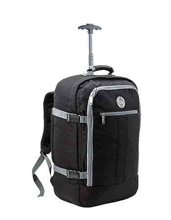 Handgepäck Hybrid rucksacktrolley 44L 55x40x20cm Trolley Koffer (Schwarzgrau)