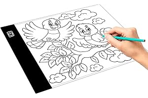 Ultra Thin A5 Portable LED Light Box Tracer, Small Tracing Board A5 USB LED Copy Board 3 Level Dimming Brightness Adjustable 