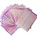 PrettyDiva Mermaid Nail Decals, 24 Sheets Holographic Laser Nail Art Sticker Decals Self-adhesive