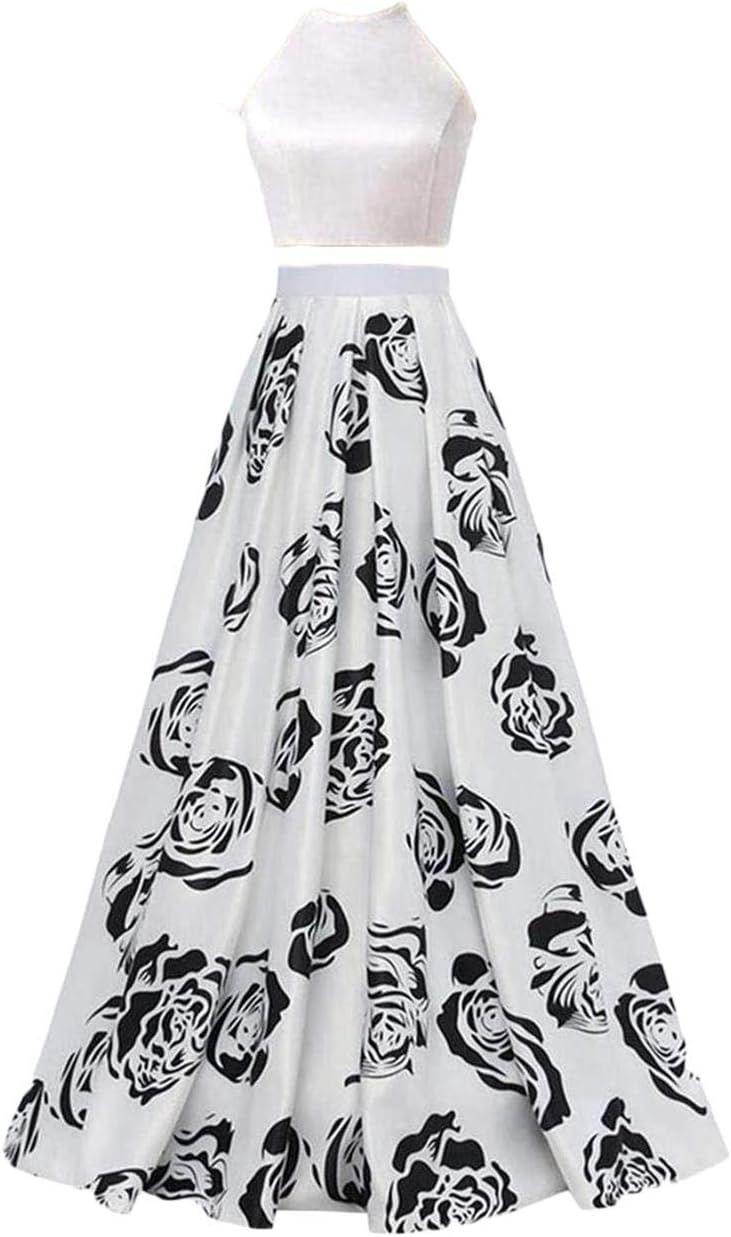Dydsz Prom Dresses Long for Women Evening Party Dress with Pockets Floral Print D295