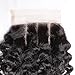 Greatremy Brazilian Virgin Human Hair Curly Wave Lace Closure Three Part 4x4 Natural Color 14inch