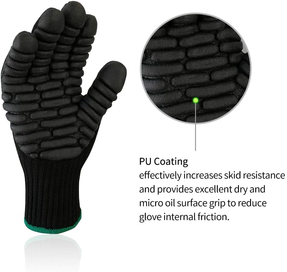 IntraFIT Anti Vibration Work Gloves, Shock Proof Impact Reducing
