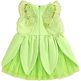 GINEVSAL Toddler Girl Halloween Clothes Baby Fairy Dress Sleeveless Square Neck Butterfly Wings Infant Christmas Dress