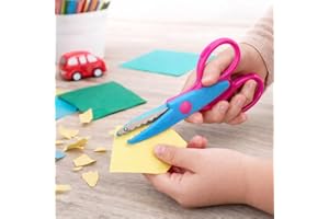Craft Scissors Decorative Edge, Zig Zag, Kids Safety Design Pattern Scissors for Kids Adults,Crafting Supplies for School