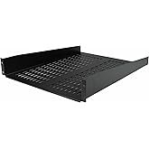 StarTech.com CABSHELF22V 2U 22-Inch 50-Pounds / 22kg Vented Rack Mount Cantilever with Fixed Server Rack Cabinet Front Mounte